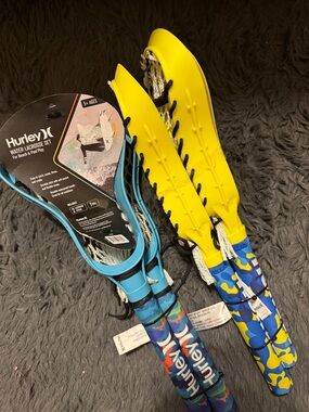 Water Lacrosse Set Hurley NEW 4 Sticks Beach and Pool Play